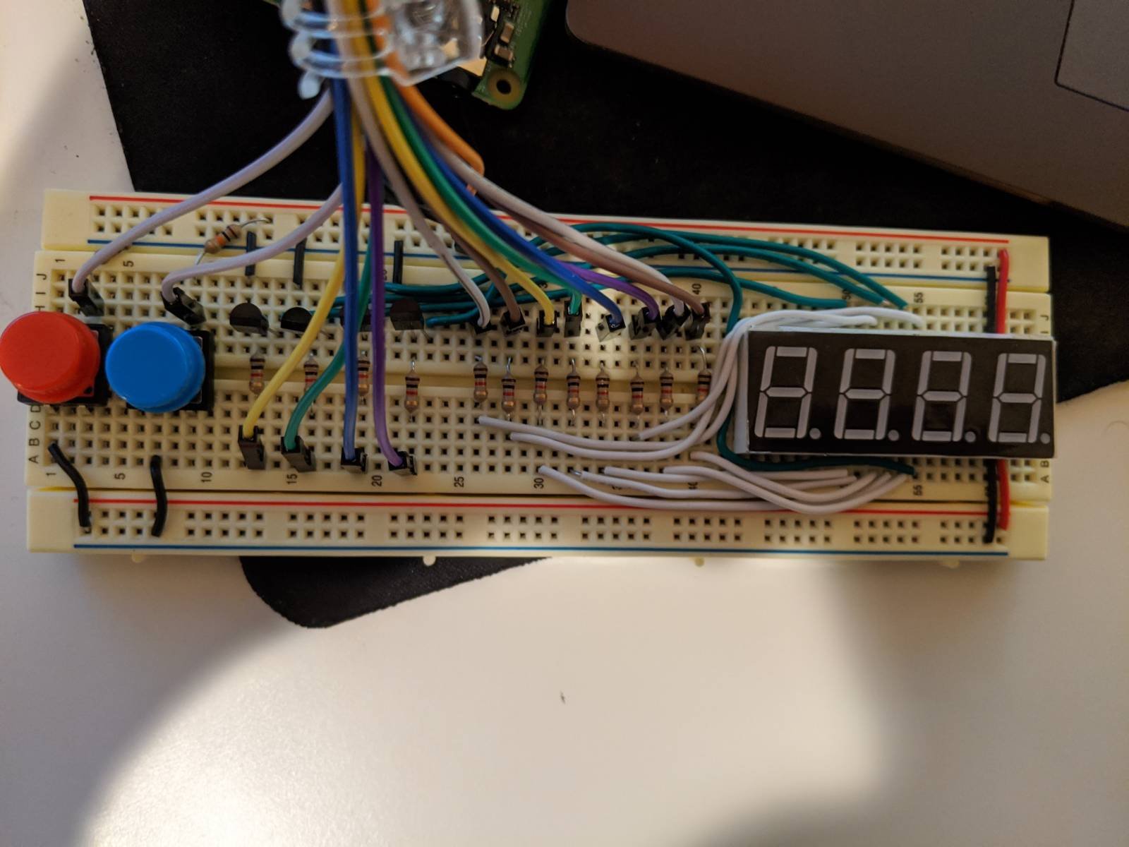 Clock breadboard.