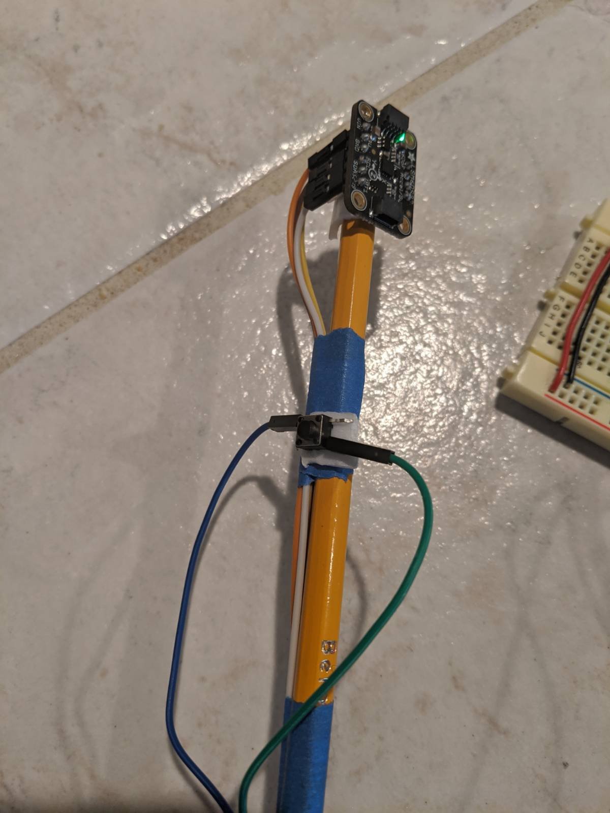 Close-up of Air Snare drumstick.