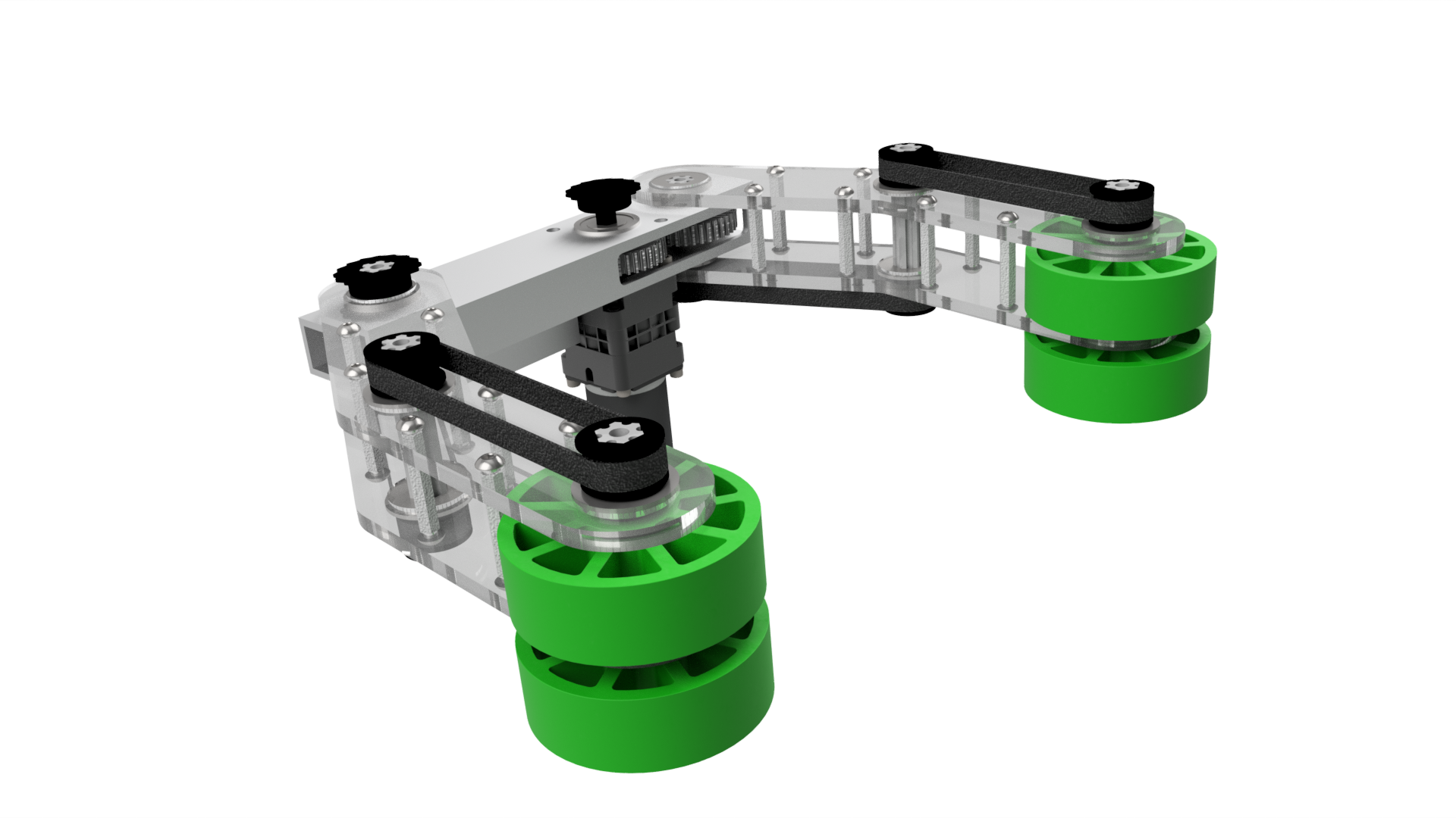 Team 3082's game piece intake for 2019: version 2 render.