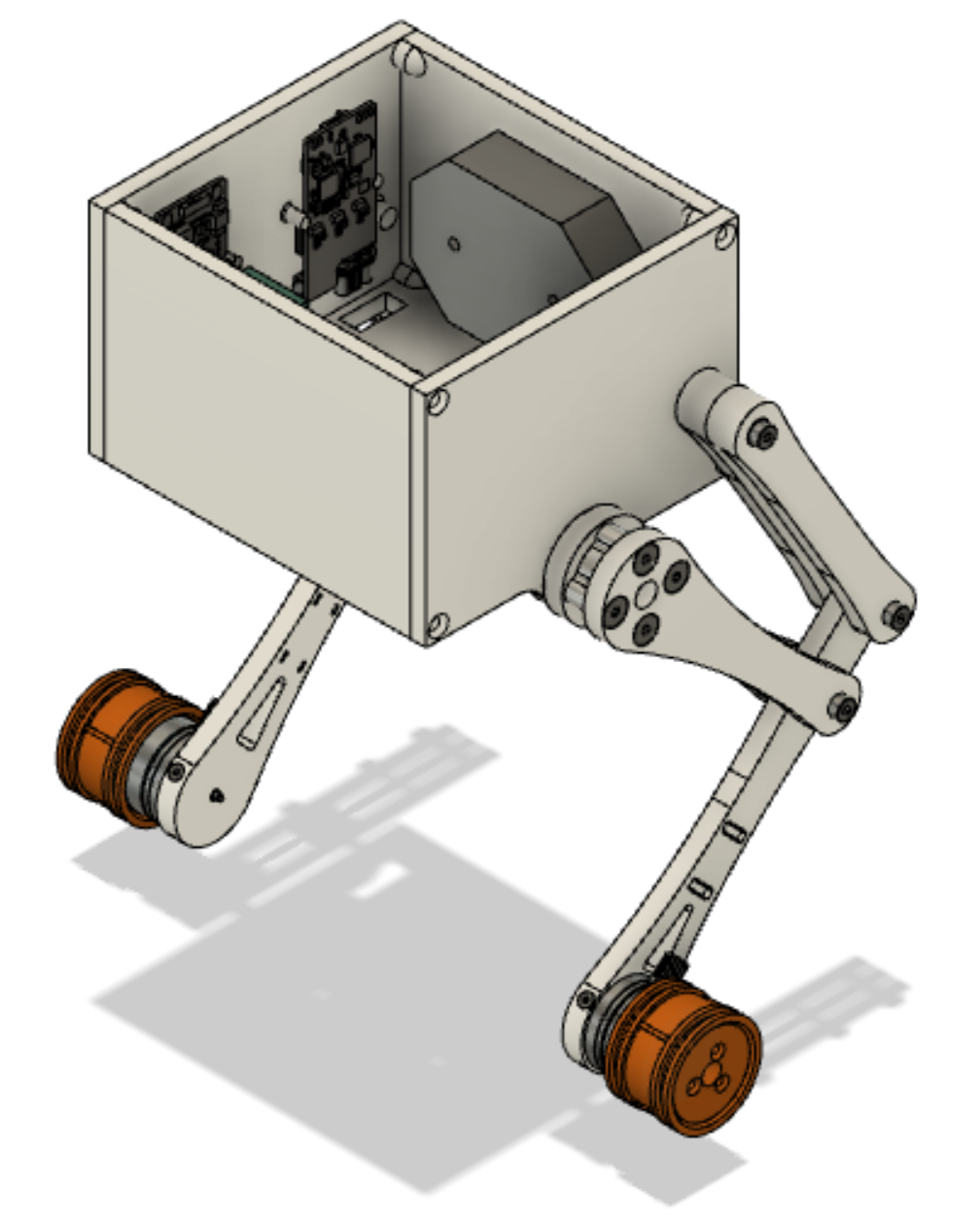 A render of the Hopper CAD model.